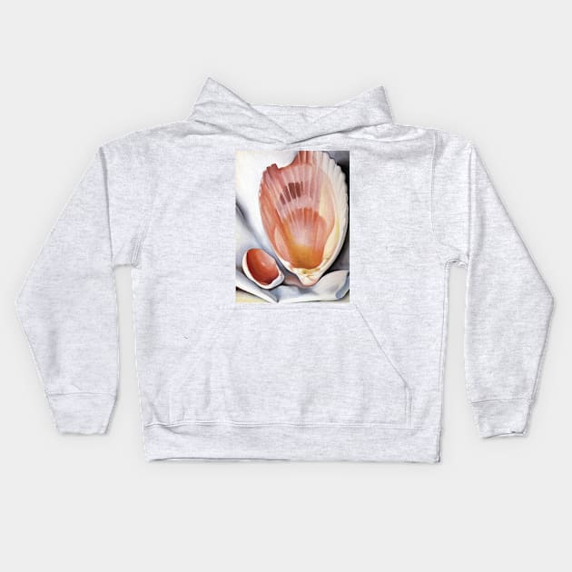 Two Pink Shells/Pink Shell, 1937 by Georgia O'Keeffe Kids Hoodie by QualityArtFirst